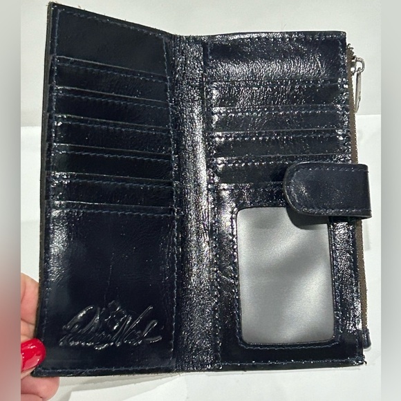 Patricia Nash Lemon Print Leather Wallet Clutch - Picture 7 of 8